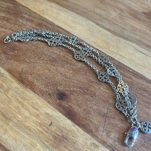 Tory Burch Logo Silver-plated Bracelet